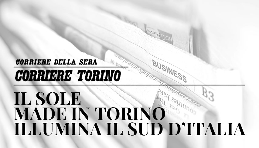Il sole made in Torino illumina il Sud D'Italia